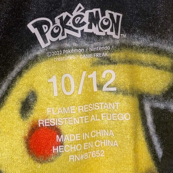 NWT Kids Pokémon pajamas size 10/12 - Picture 3 of 3